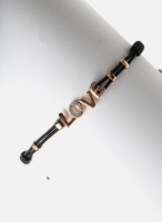 Zlatý náramek love s diamanty krásný moderní kousek 